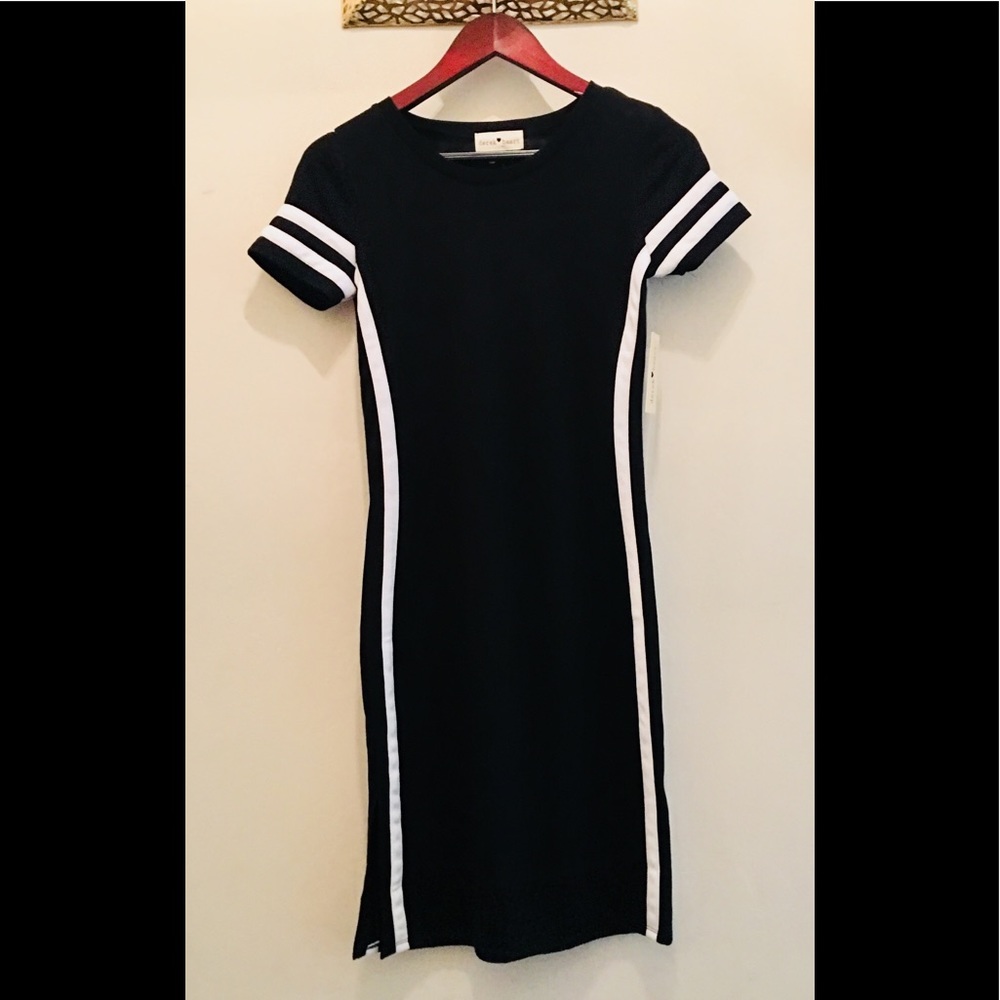 Black and white bodycon dress